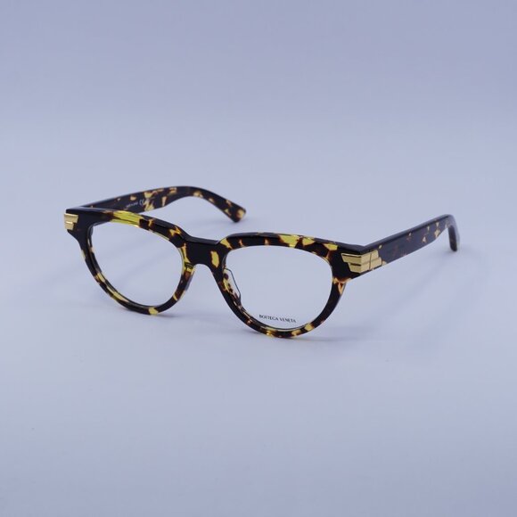 Bottega Veneta BV1106O 002 Eyeglasses Havana 52mm Cat Eye Frame - Picture 1 of 10